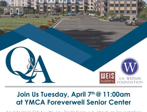 Join us April 7 for an informal Q&A with Jay Portz from J.A. Wedum Foundation and Ben Lato & Christian Haugh from Weis Builders